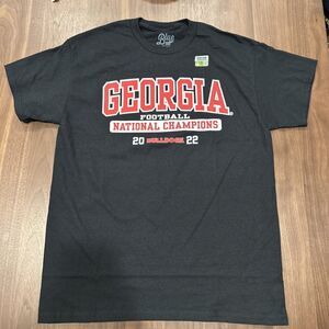 Georgia Bulldogs 2022 NCAA Football National Champions Black T-Shirt Men's Sz M